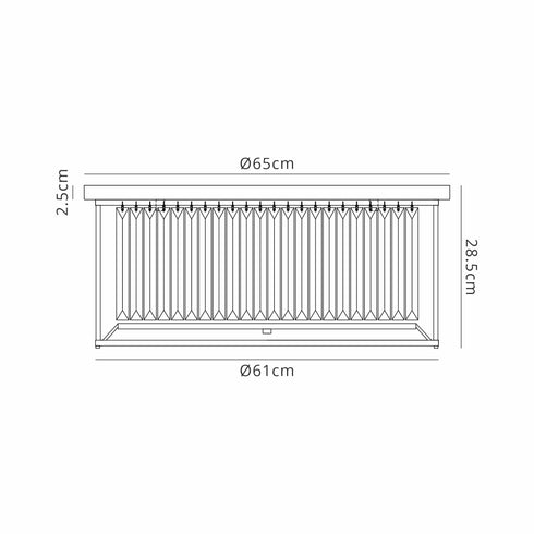Mano Flush Ceiling 6 Light